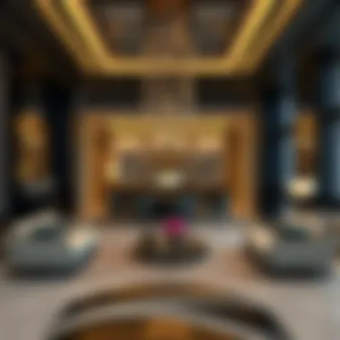 Luxurious interior of a residence within Bulgari Lighthouse