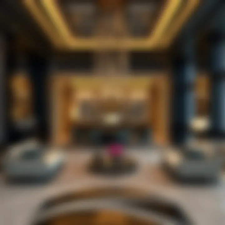 Luxurious interior of a residence within Bulgari Lighthouse