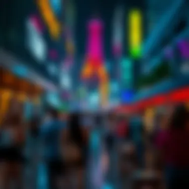 Vibrant nightlife scene showcasing the social dynamics at the City Walk.