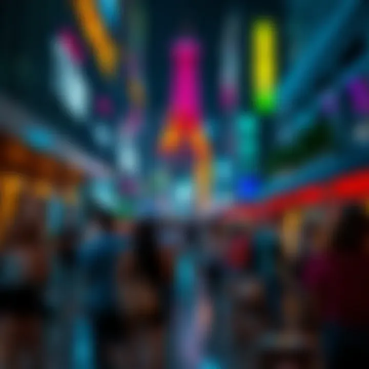 Vibrant nightlife scene showcasing the social dynamics at the City Walk.