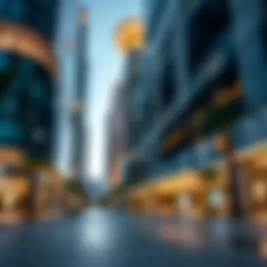 A modern architectural view capturing the essence of urban luxury in the City Walk.