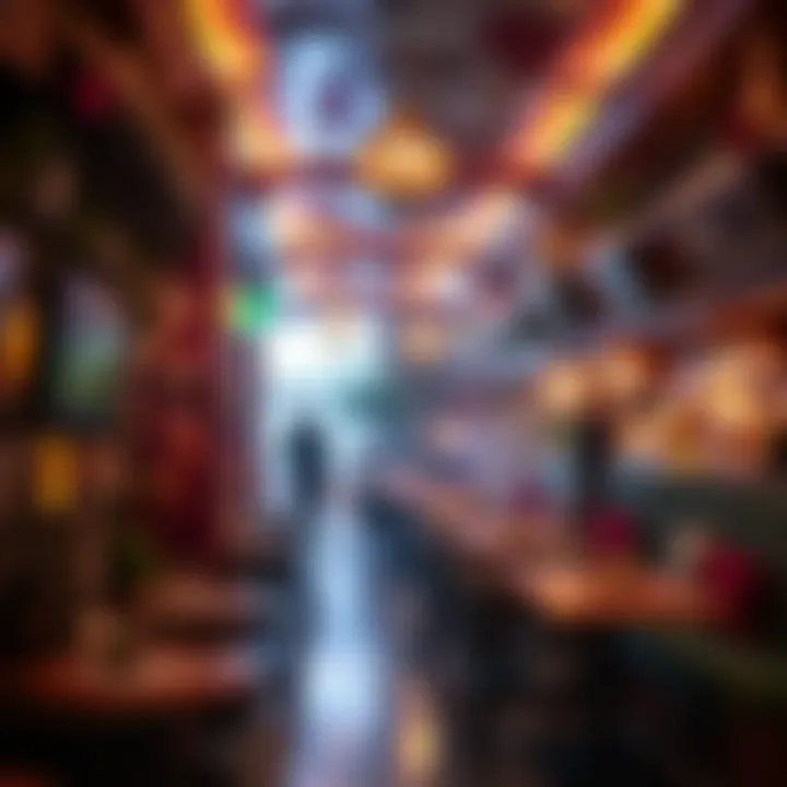A cozy shisha bar ambience with vibrant decor