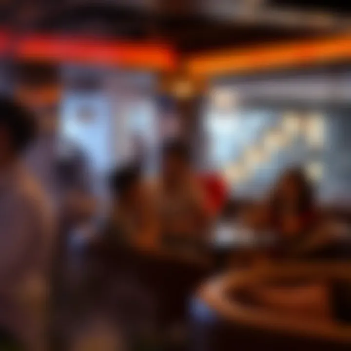 A group enjoying a social gathering in a modern shisha lounge