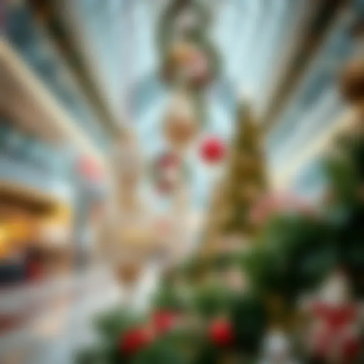 Seasonal decor displayed within Dubai Mall