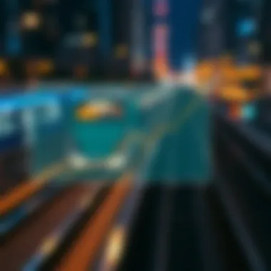 Graph showing property values near metro stations