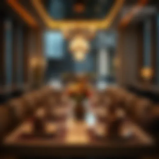 A luxurious dining setting with elegant tableware
