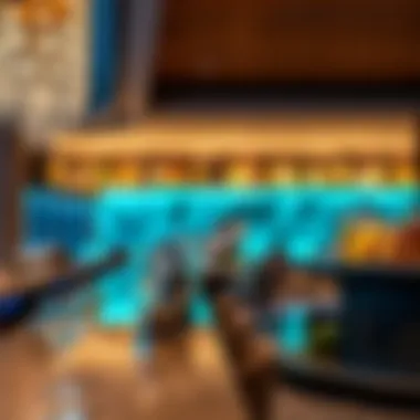 Bar area with premium beverages