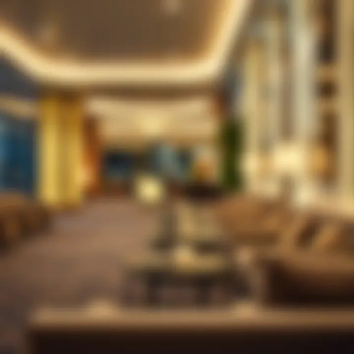 Relaxation area with ambient lighting