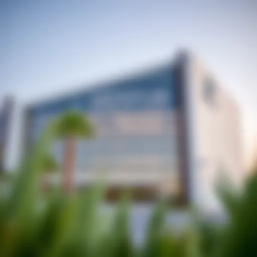 Exterior view of the Emirates ID Centre in Al Barsha showcasing its modern architecture