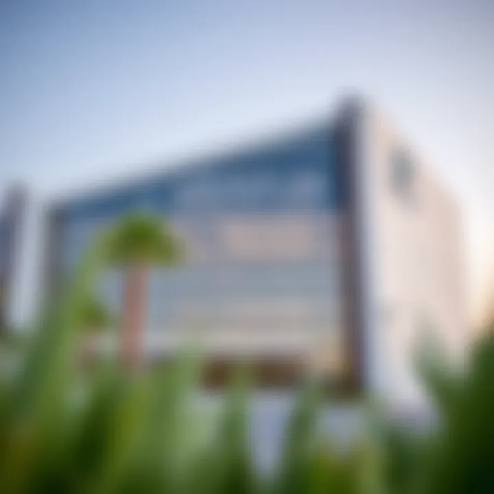 Exterior view of the Emirates ID Centre in Al Barsha showcasing its modern architecture