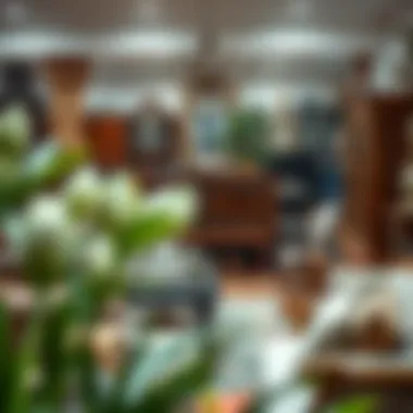 An elegant display of traditional furniture styles within a Karama store