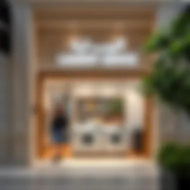 Elegant storefront of a laundry service in Dubai Mall