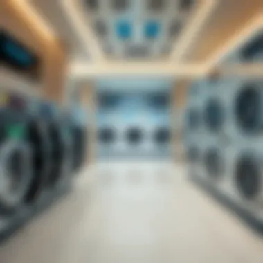 Modern laundry machines in a high-end environment