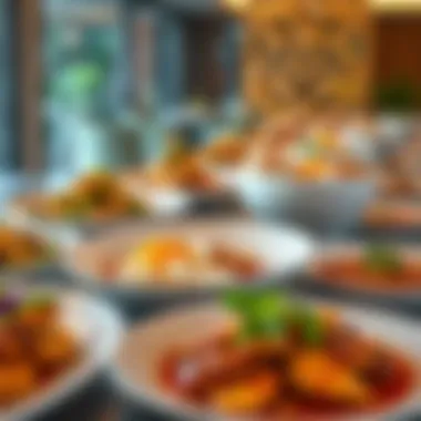 Diverse Culinary Offerings at مطعم المشوار An array of signature dishes presented artfully, emphasizing the culinary diversity offered at مطعم المشوار