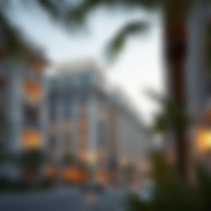 Elegant residential buildings in Karama