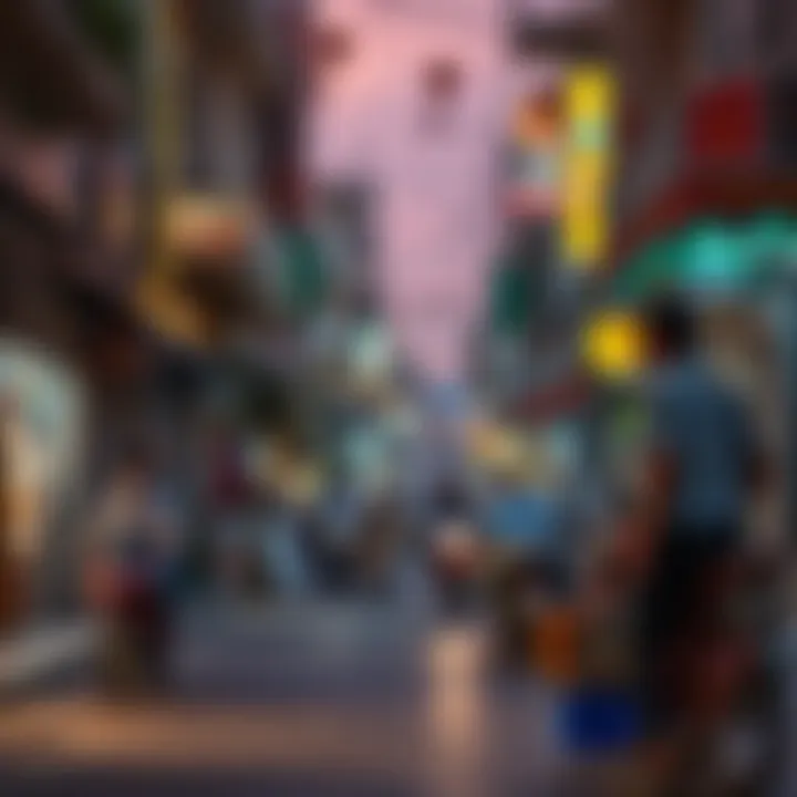 Vibrant streets of Karama showcasing local culture