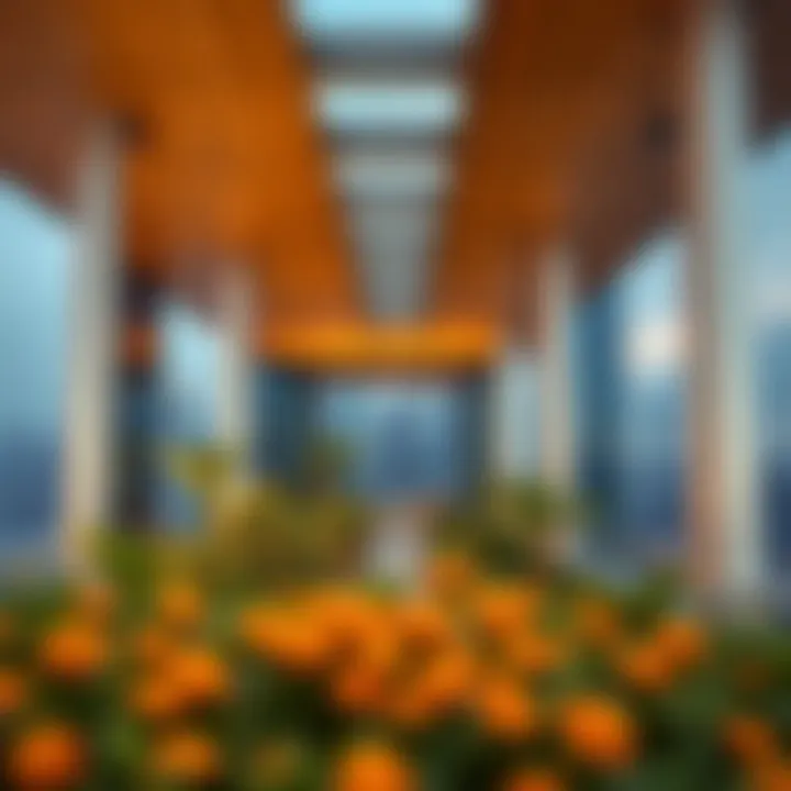 Architectural design of a modern sky garden