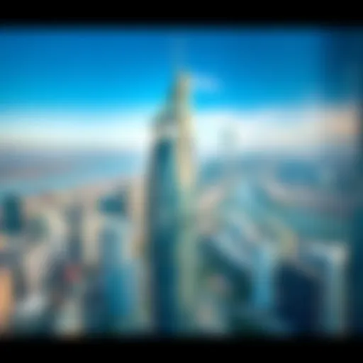 Aerial view of Studio One Tower showcasing its striking architecture
