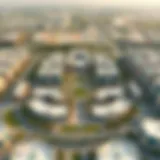 Aerial view showcasing the expansive layout of Dubai Investment Park