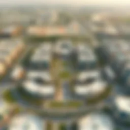 Aerial view showcasing the expansive layout of Dubai Investment Park
