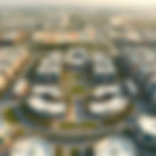 Aerial view showcasing the expansive layout of Dubai Investment Park