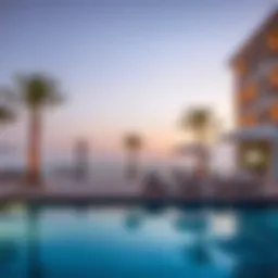 Luxurious poolside view at Melia Resort Dubai