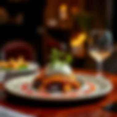 An exquisite dish artfully presented