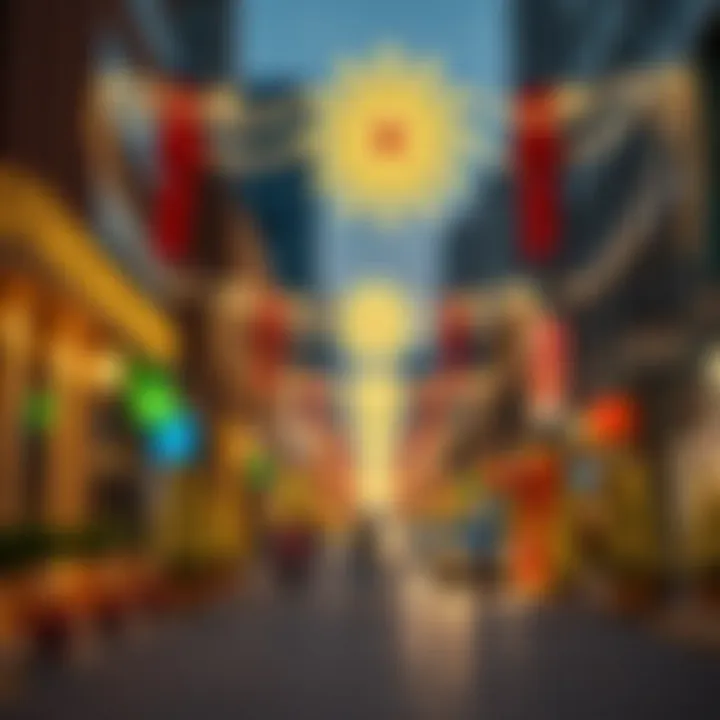 Festive decorations in a UAE city during holidays