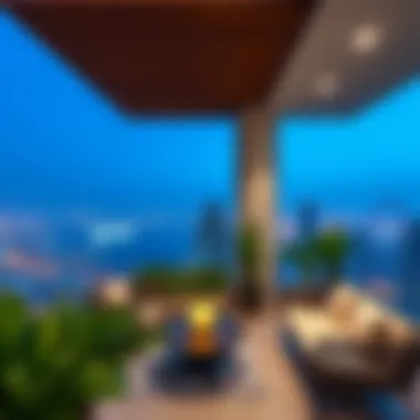 Stylish Balcony Design Stylish balcony with sleek furniture and greenery