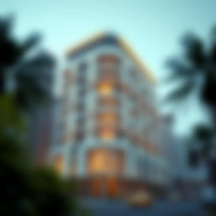 Exterior view of the Al Mansoori Building showcasing its modern architecture