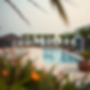 Modern community amenities near beachside residences