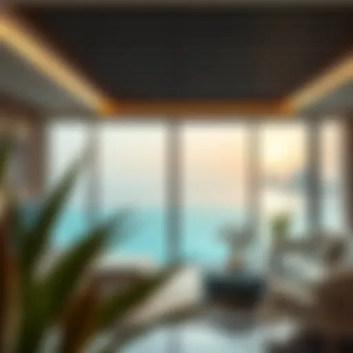 Stunning beach view from a luxury apartment in Dubai