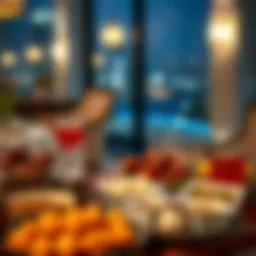 Traditional Suhoor spread with dates and beverages