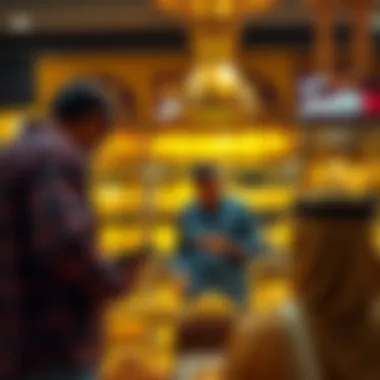 Consumer Insights: The Local Demand for Gold Local buyers engaging in discussions at a gold shop.