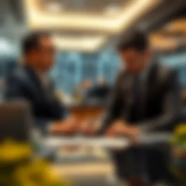 Investors and Bond Market Analysis Investors analyzing bond market data