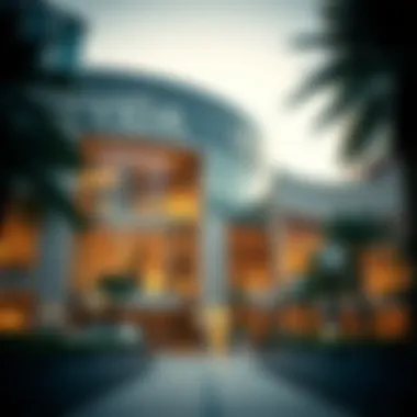 Architectural Elegance of Vida Dubai Mall The stunning facade of Vida Dubai Mall showcasing contemporary design