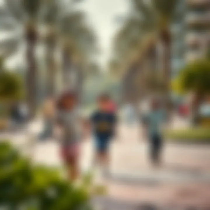 Children playing and engaging in community events at Zabeel Park